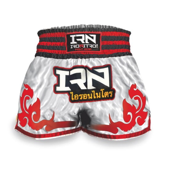 Pantaloncini NITRO THAI Muay Thai K1 New Tribal White Red